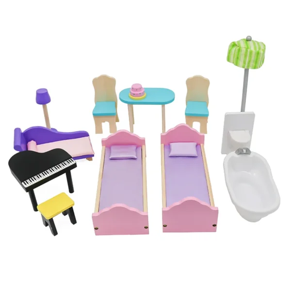 Wooden Doll House - Purple (little Dreamer) - Image 2